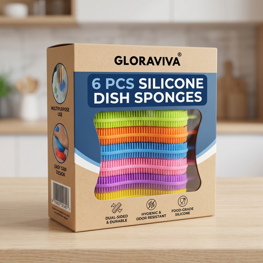 Gloraviva® 6 PCS Silicone Dish Sponges