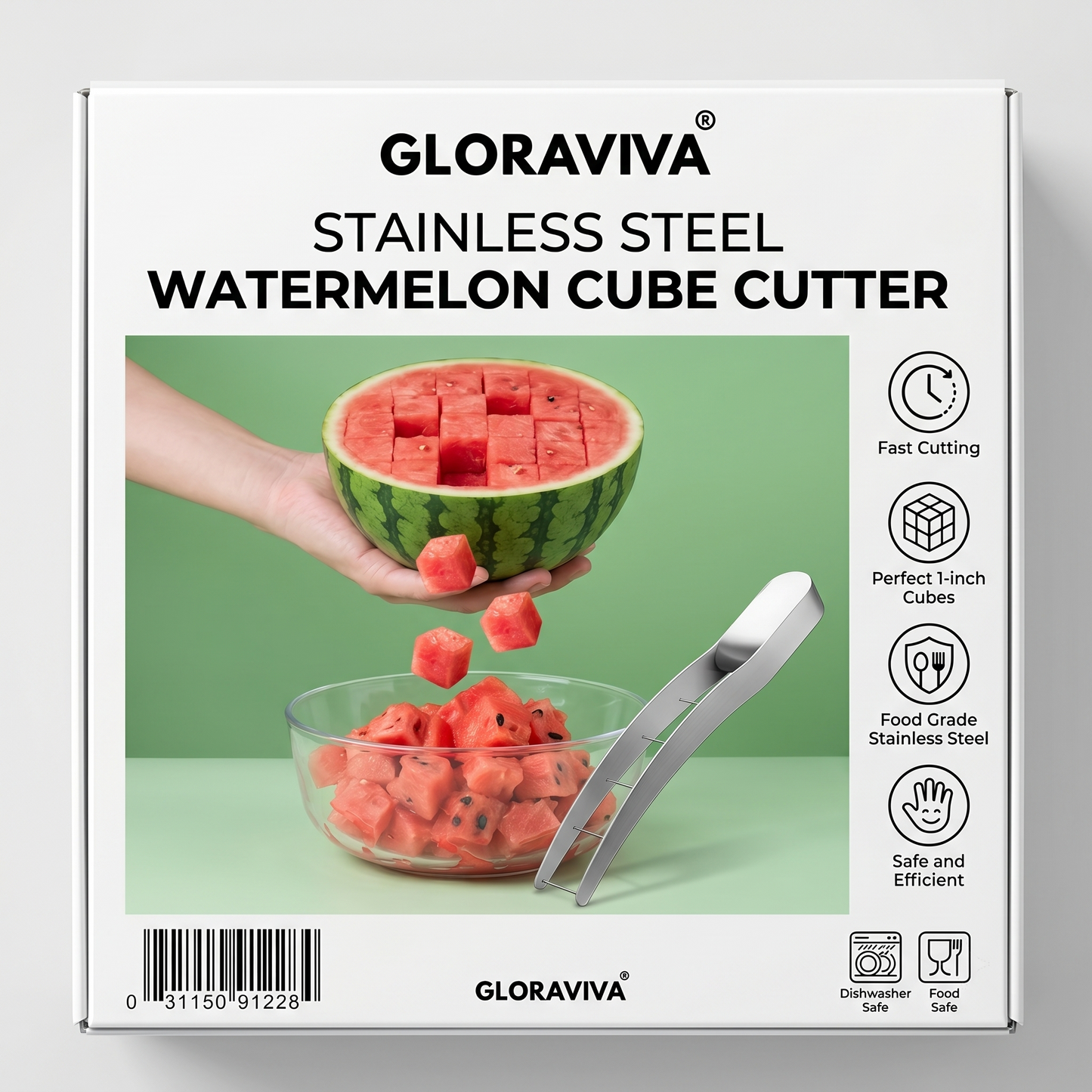 Gloraviva® Stainless Steel Watermelon Cube Cutter