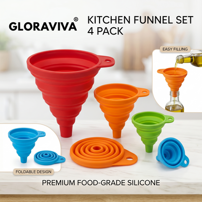 Gloraviva® Kitchen Funnel Set 4 Pack