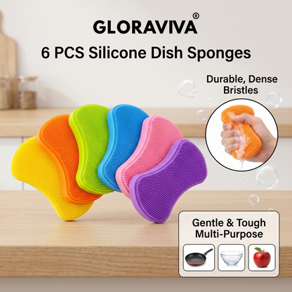 Gloraviva® 6 PCS Silicone Dish Sponges